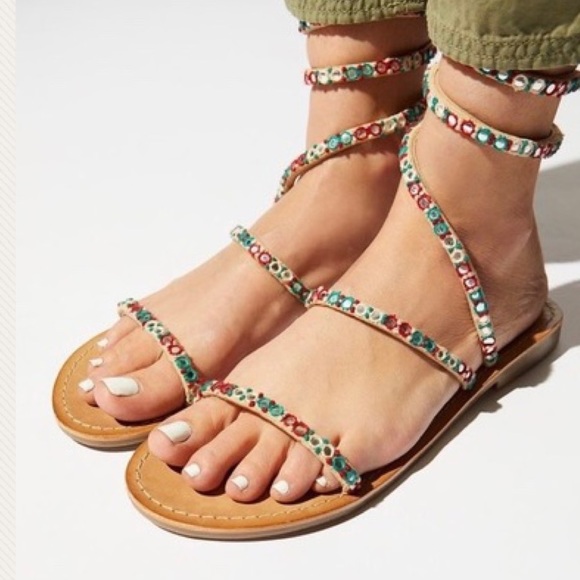 embellished gladiator sandals
